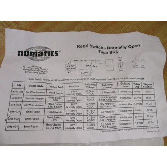 Numatics SR6-022 Reed Switch, LED SR6022