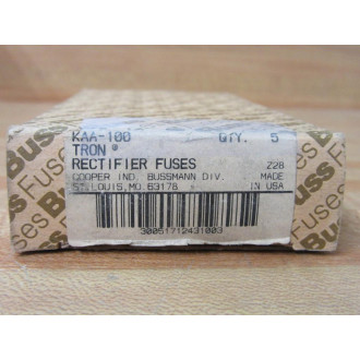 Bussmann KAA-100 Cooper Tron Rectifier Fuse KAA100 (Pack of 5)