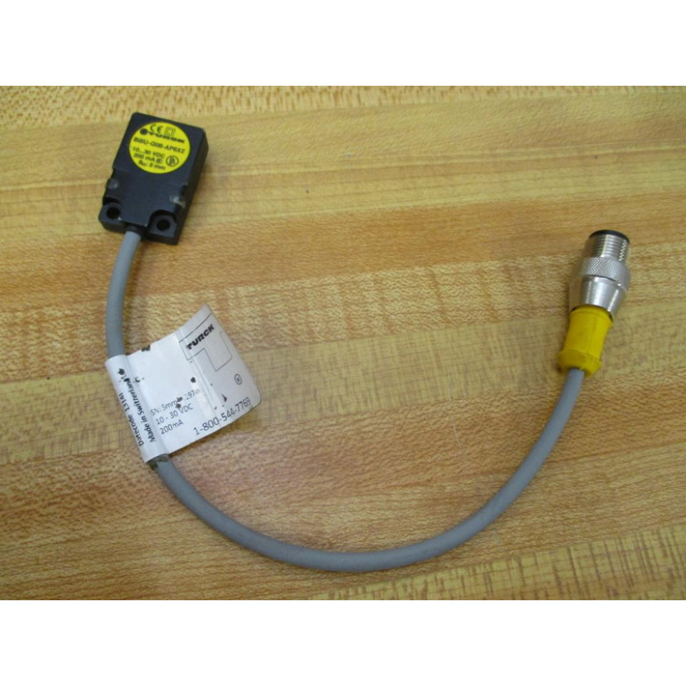 Turck Bi5U-Q08-AP6X2-0.2M-RS-4T Inductive Sensor S1608990 - New No Box Turck Bi5U-Q08-AP6X2-0.2M-RS-4T Inductive Sensor S1608990 - New No Box