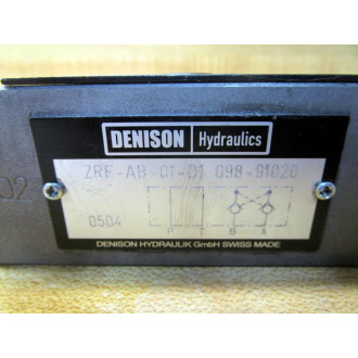 Denison ZRE-AB-01-D1 098-91020 Hydraulic Manifold Valve ZREAB01D109891020 - Used