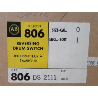 Allen Bradley 806-DS-2111 Reversing Drum Switch 806DS2111
