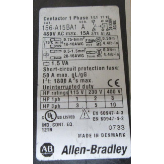 Allen Bradley 156-A15BA1 Contactor 156A15BA1 - New No Box