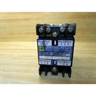 Square D 8501 L0-40 Control Relay 8501 LO-40 Ser. AMK - Used