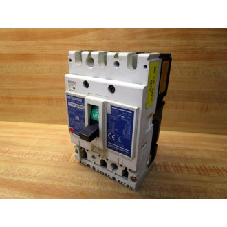 Mitsubishi NF100-SWU3020 Circuit Breaker NF100SWU Cracked Housing - Used