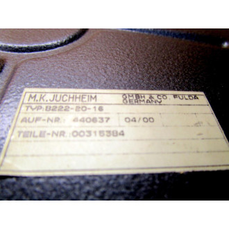 JUMO 8222-20-16 Contact Dial Thermometer 440637 00315384 - Used