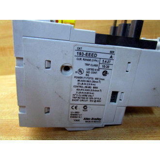 Allen Bradley 193-EEED Overload Relay 193EEED Series A - Used