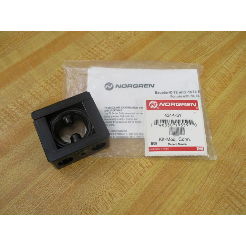Norgren 4314-51 Excelon 73 & 74  Series Quikclamp Kit 431451