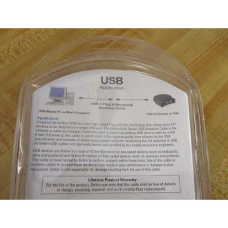 Belkin F3U134-06-GLD 24K Gold Plated Connectors To 6' USB Cable