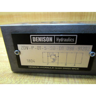 Denison ZDV-P-01-5-S0-D1 Valve 098-91202 - Used