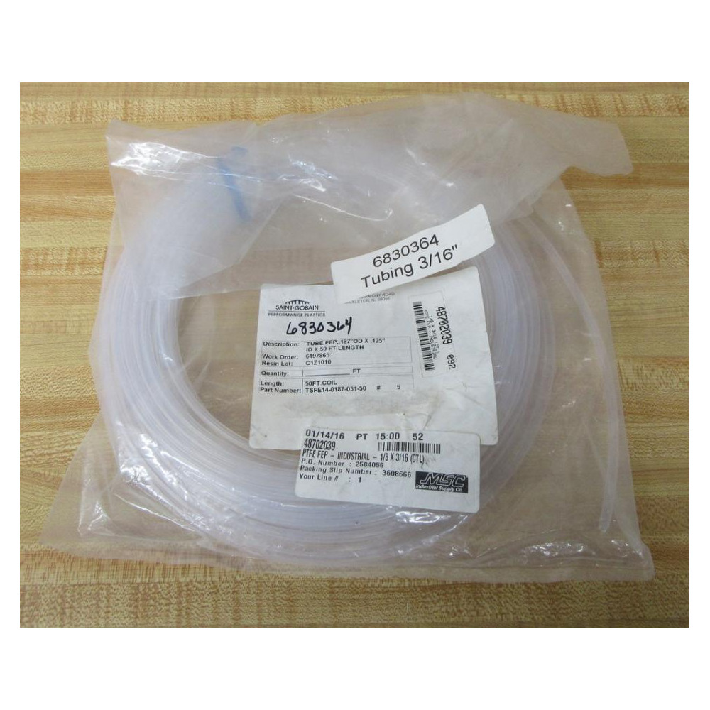 Saint-Gobain TSFE14-0187-031-50 Tubing TSFE14018703150