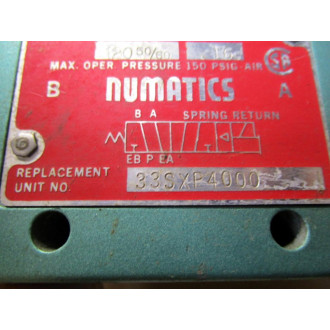 Numatics 3 SXP4 0 Valve 33SXP4000 - Used