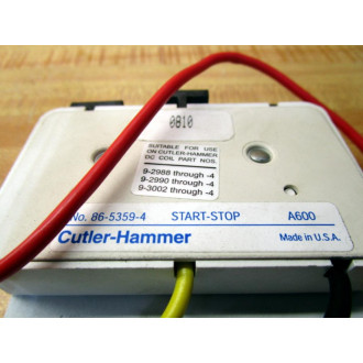 Cutler Hammer 86-5359-4 Contact Block 8653594 WMount - Used