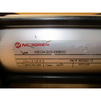 Norgren NE03A-E02-AMBOO Cylinder NE03AE02AMB00 - Used