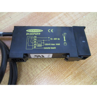 Banner D12EP6FP D12 Expert Fiber Optic Sensor 41965 2 ft+3 in L Cable - New No Box