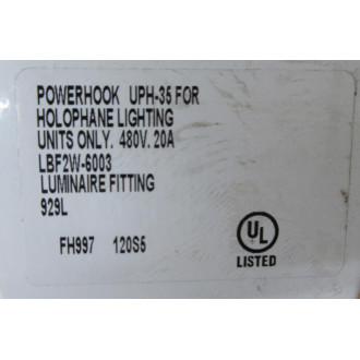 Holophane UPH-35 Power Hook LBF2W-6003 - Used