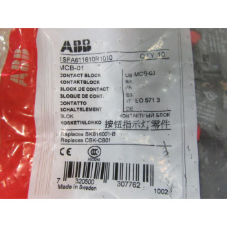 ABB MCB-01 Block MCB01 1SFA611610R1010 (Pack of 10)