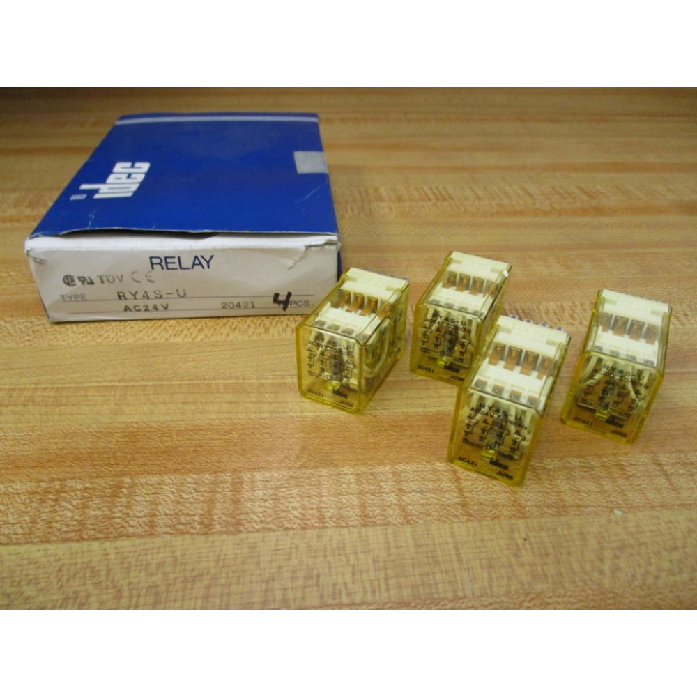 IDEC RY4S-U-AC24V Relay RY4S-U-24V AC (Pack of 4)