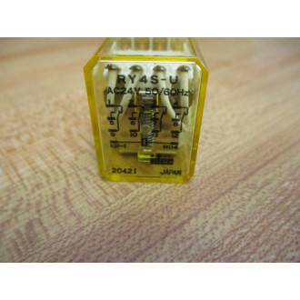 IDEC RY4S-U-AC24V Relay RY4S-U-24V AC - Used