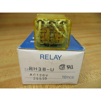 IDEC RH3B-U AC120V Relay RH3B-U-120V AC (Pack of 6)