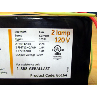 General Electric GEM296HORS120IP Magnetic Ballast GEM296HORS120 86164