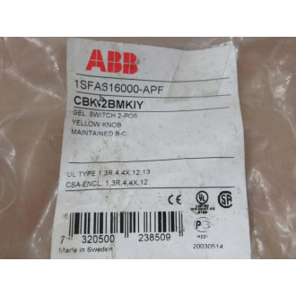 ABB CBK-2BMKIY Selector Switch 1SFA616000-APF