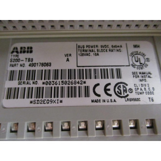 ABB S200-TB3 Terminal Block Base 490-176-063 - New No Box