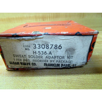 Sloan H-536-A Sweat Solder Adapter Kit 3308786 (Pack of 3)