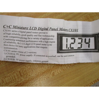 C+C CX101 Miniature LCD Digital Panel Meter