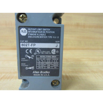 Allen Bradley 802T-FP Oiltight Limit Switch 802TFP - Used
