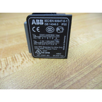 ABB CAF6-11M Aux Contact Block CAF611M - New No Box