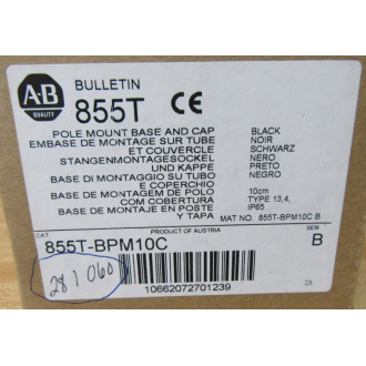 Allen Bradley 855T-BPM10C Pole Mount Base 855TBPM10C