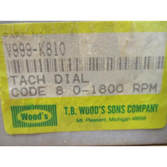 Woods V999-K810 VAR-SPE Tach Dial V999K810