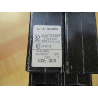Cutler-Hammer QCR2030 Quicklag 2P 30A 120240Vac Circuit Breaker