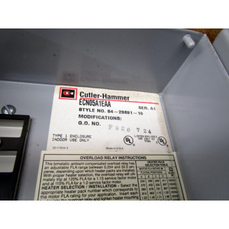 Cutler Hammer ECN05A1EAA Starter 84-28691-10 - Used