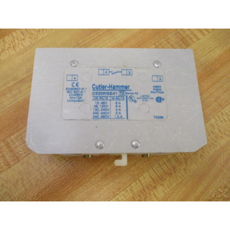 Eaton C320KGS41 Cutler-Hammer Base Aux.Contact Block - Used