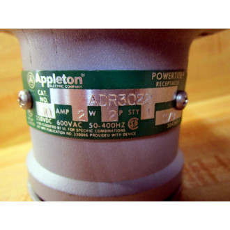 Appleton ADR3022 Receptacle STV1-SP DR WO Cover