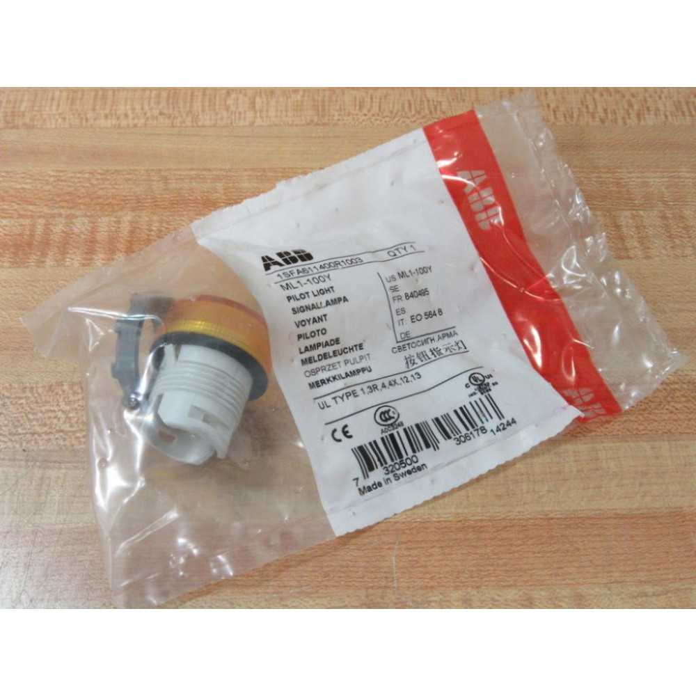 ABB ML1-100Y Pilot Light 1SFA611400R1003 ABB ML1-100Y Pilot Light 1SFA611400R1003