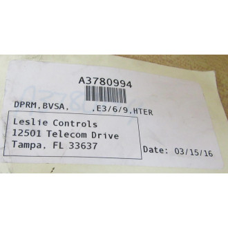 Leslie Controls A3780994 Diaphragm 37809 - New No Box