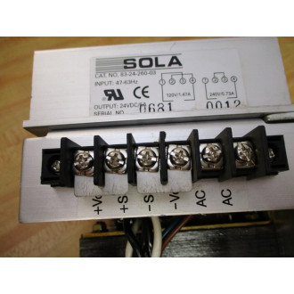 Sola 83-24-260-03 Power Supply 832426003 wo Capacitor - Used