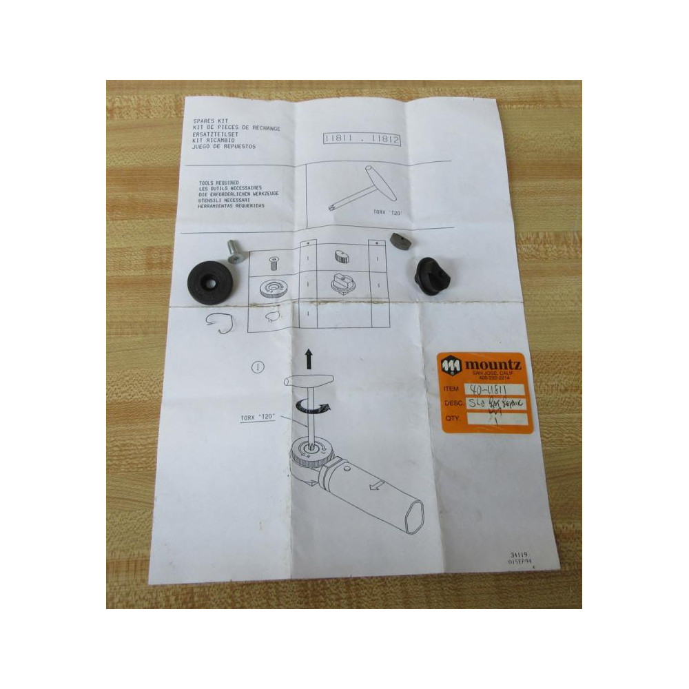 Mountz 40-11811 Repair Kit 4011811