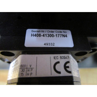 Salzer H408 Disconnect Switch WEnclosure H408-41300-177N4 - Used