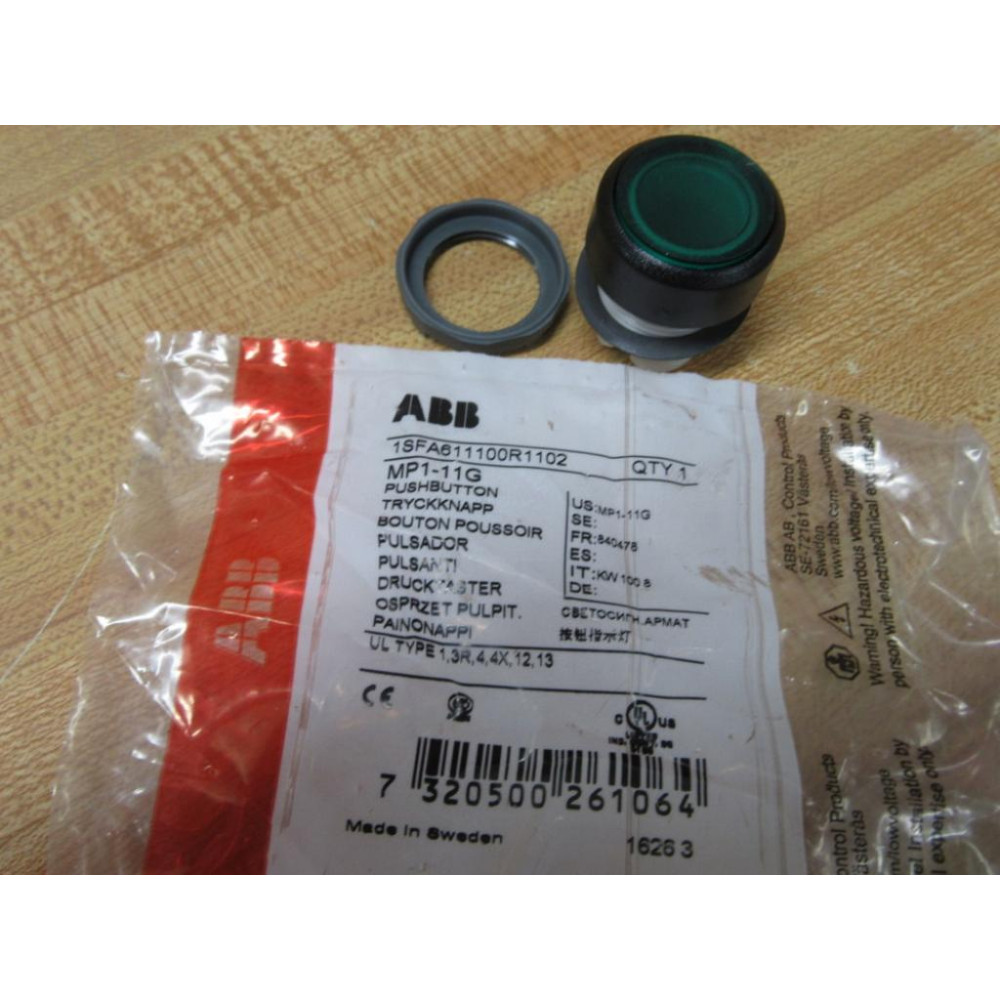 ABB MP1-11G Green Button 1SFA611100R1102