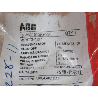 ABB MPMT3-10R Red E-Stop Button 1SFA611510R1001