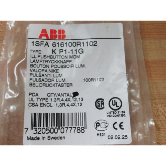 ABB KP1-11G Green Button 1SFA 616100R1102 (Pack of 3)