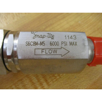 Snap-Tite S6C8M-M5 Snap-Tite Soft Seat In-Line Check Valve S6C8MM5 - New No Box