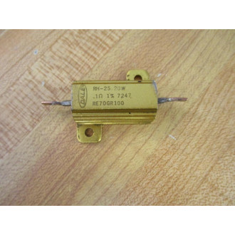 Dale RH-25 Vishay Wirewound Resistor  RH25 20W 0.1Ω 1% - Used