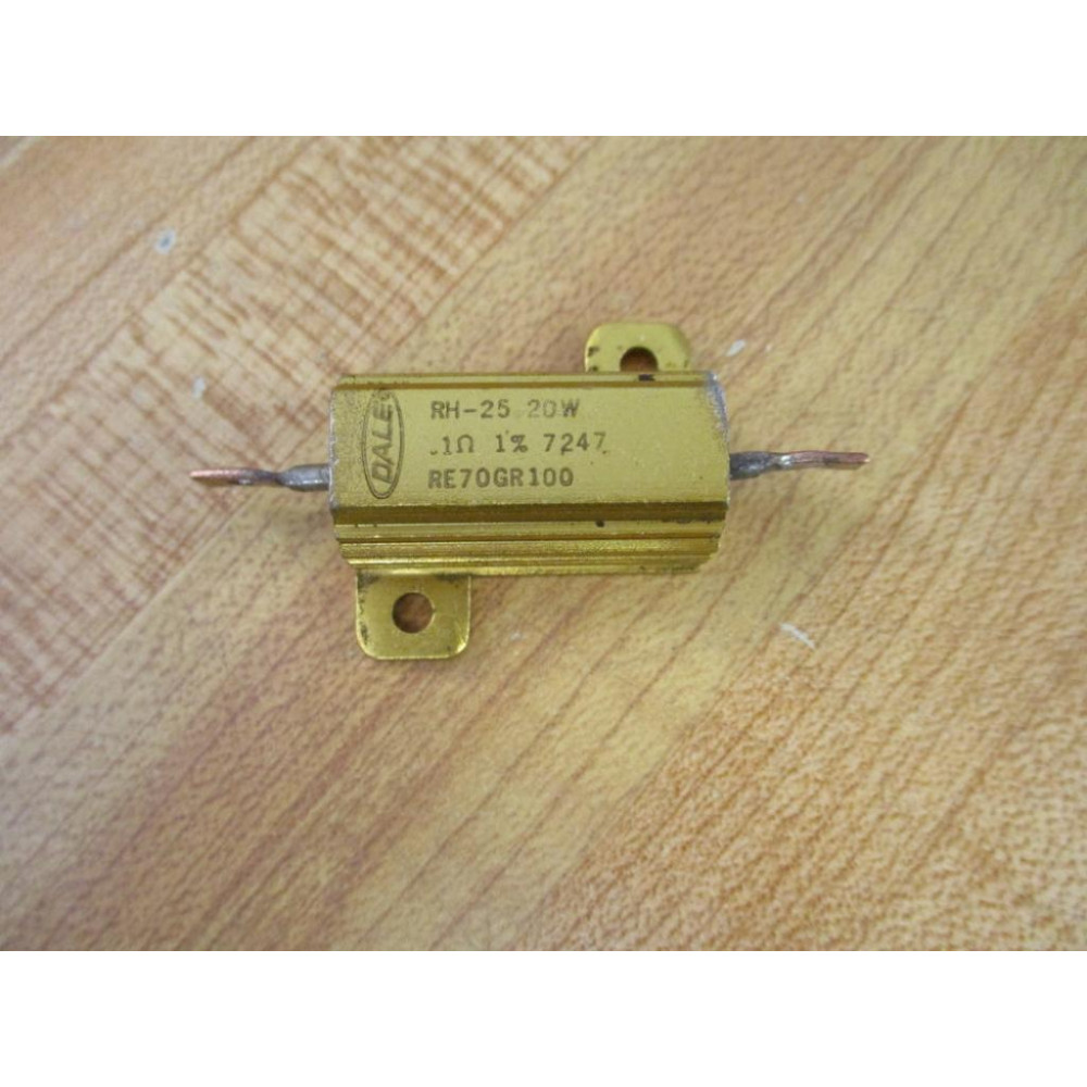 Dale RH-25 Vishay Wirewound Resistor  RH25 20W 0.1Ω 1% - Used