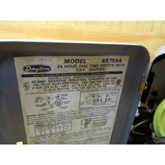 Dayton 6X759A Time Switch - Used