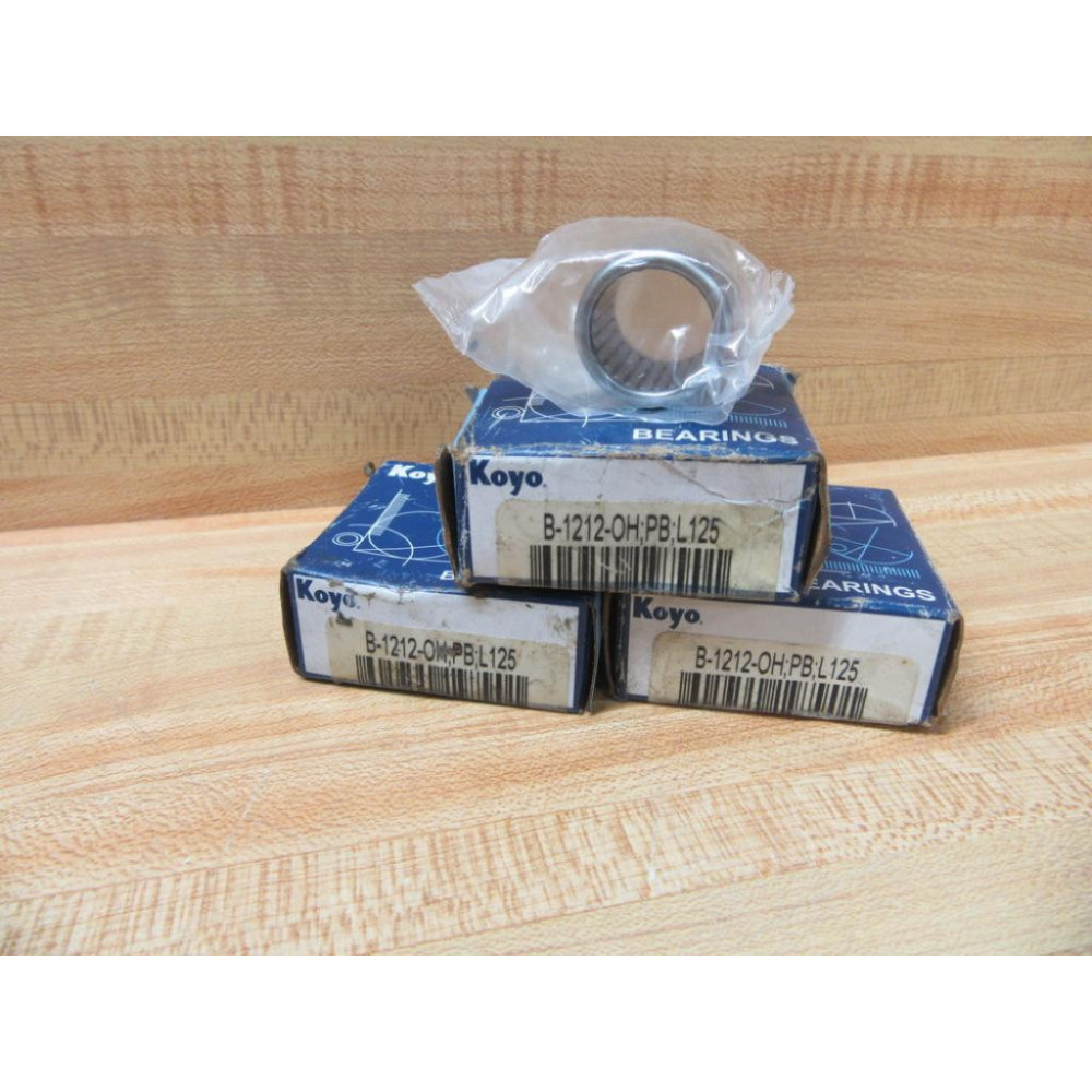 Koyo B-1212-OH Cup Needle Roller Bearing B-1212-0H (Pack of 3)