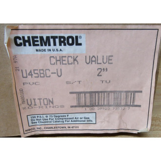 Nibco Chemtrol U45BC-V Check Valve U45BCV 2"